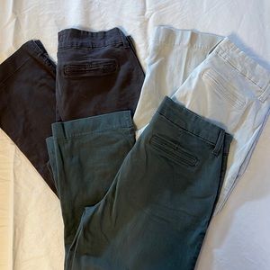 COPY - NYDJ Chino Capri's Size 6 in Tan, Green & Brown EUC Lot of 2 pairs